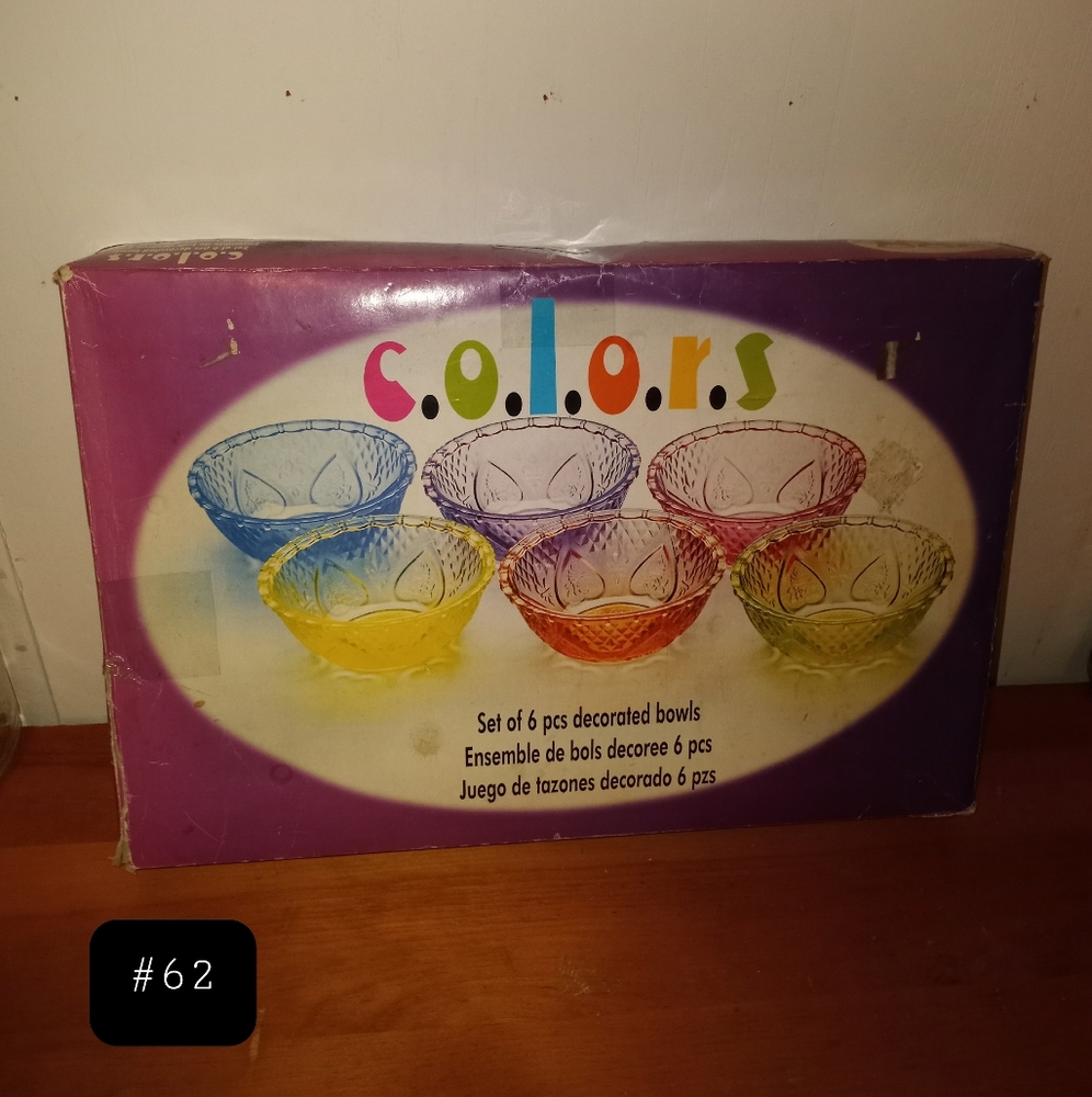 Set of 6, 11oz. Glass Bowls